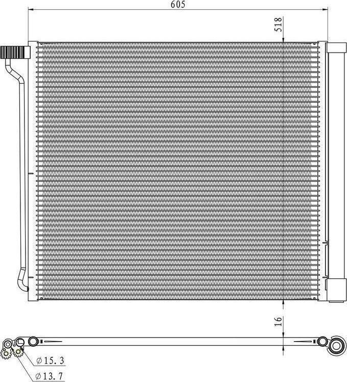 ERA 667319 - Конденсатор, кондиціонер autocars.com.ua