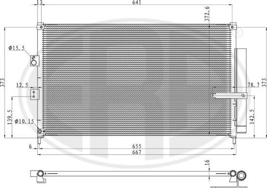 ERA 667323 - Конденсатор кондиционера avtokuzovplus.com.ua