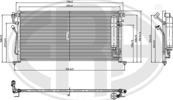 ERA 667330 - Конденсатор, кондиціонер autocars.com.ua