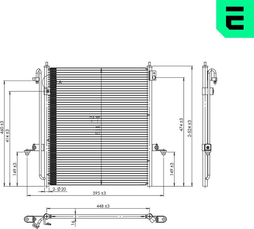 ERA 667338 - Конденсатор, кондиціонер autocars.com.ua