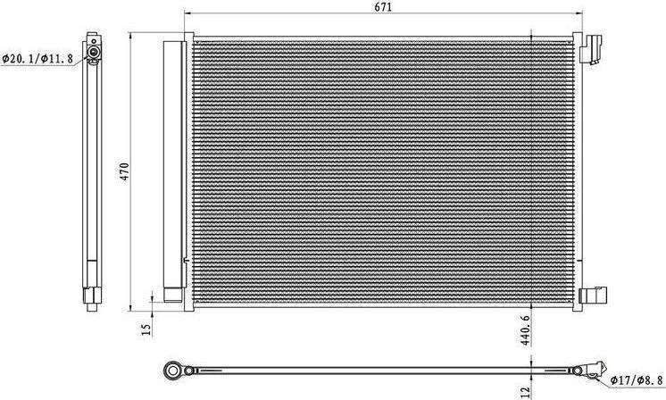 ERA 667382 - Конденсатор, кондиціонер autocars.com.ua