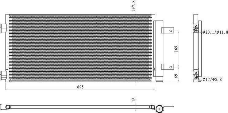 ERA 667401 - Конденсатор, кондиціонер autocars.com.ua
