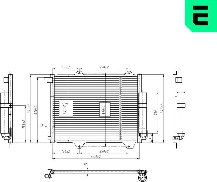 ERA 667412 - Конденсатор, кондиціонер autocars.com.ua