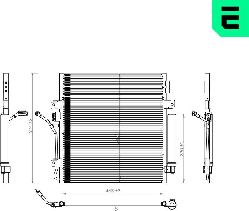 ERA 667420 - Конденсатор, кондиціонер autocars.com.ua