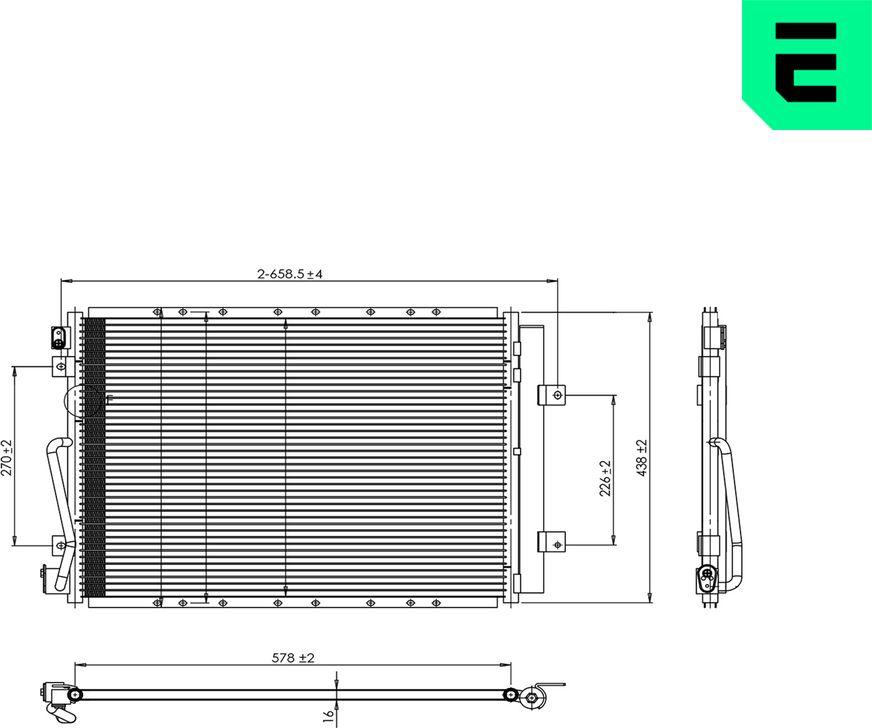 ERA 667438 - Конденсатор, кондиціонер autocars.com.ua