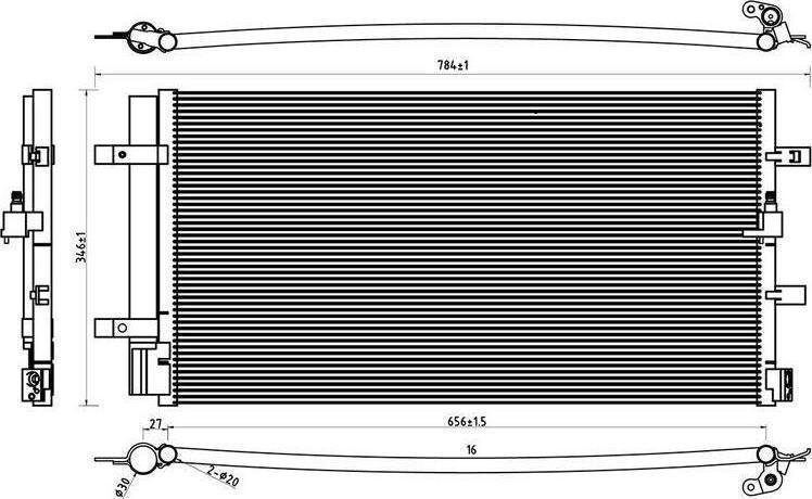 ERA 667450 - Конденсатор, кондиціонер autocars.com.ua