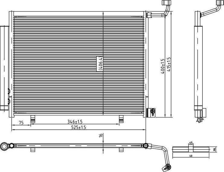 ERA 667485 - Конденсатор, кондиціонер autocars.com.ua