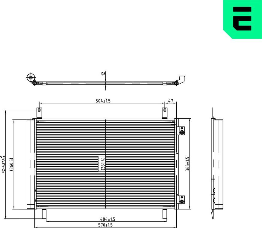 ERA 667496 - Конденсатор, кондиціонер autocars.com.ua