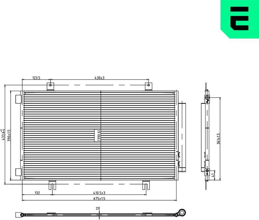 ERA 667498 - Конденсатор, кондиціонер autocars.com.ua