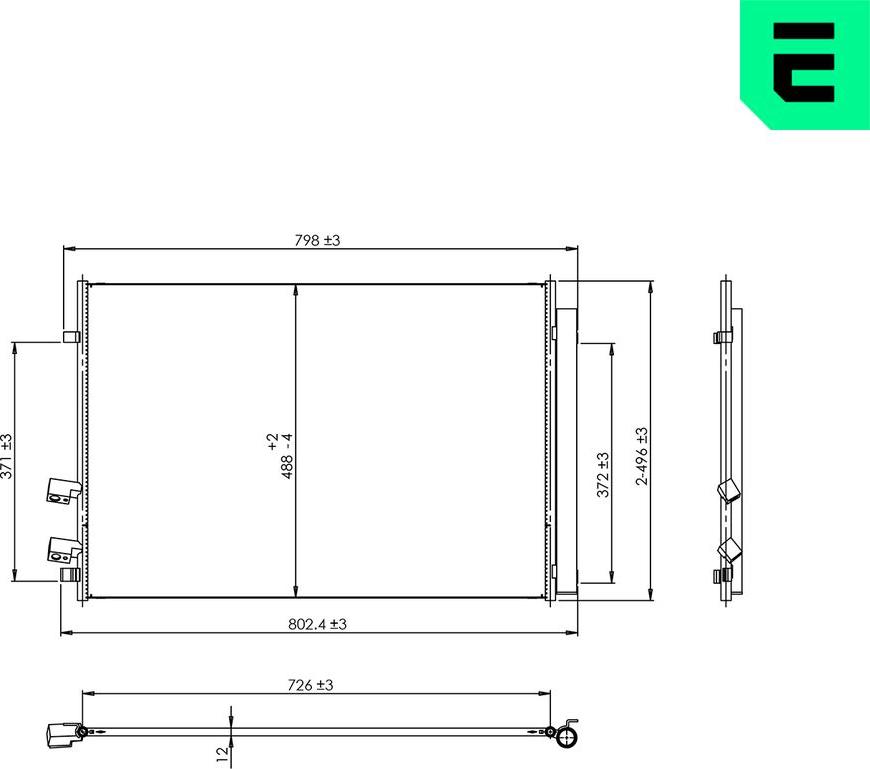 ERA 667499 - Конденсатор, кондиціонер autocars.com.ua