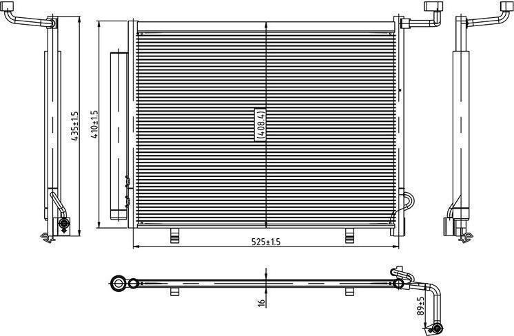 ERA 667507 - Конденсатор, кондиціонер autocars.com.ua