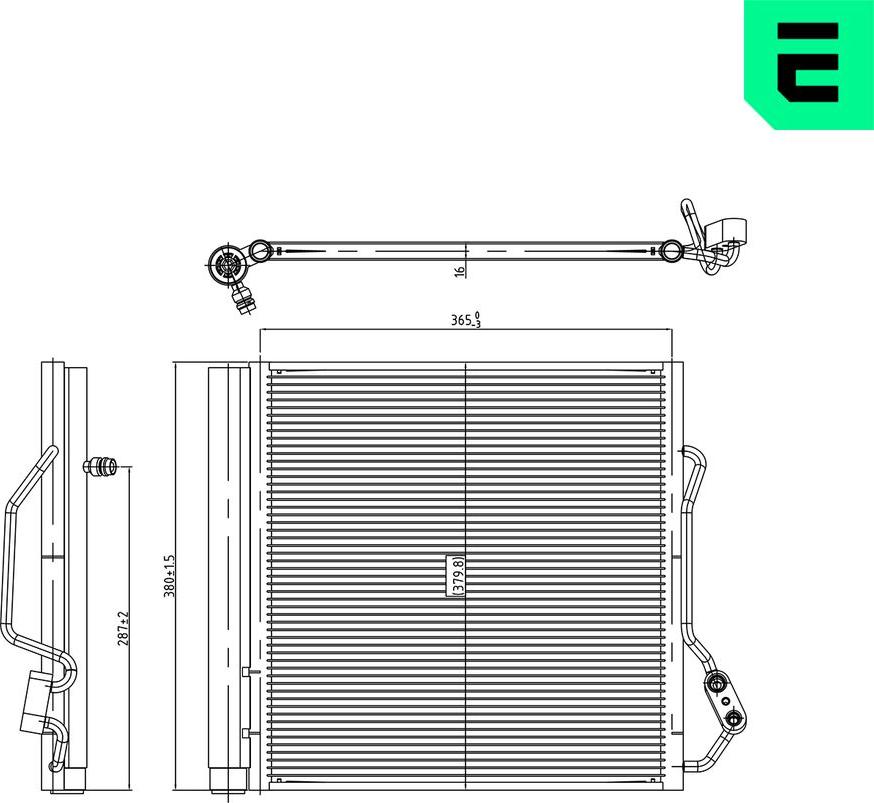 ERA 667508 - Конденсатор, кондиціонер autocars.com.ua