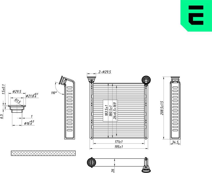 ERA 669200 - Теплообмінник, опалення салону autocars.com.ua