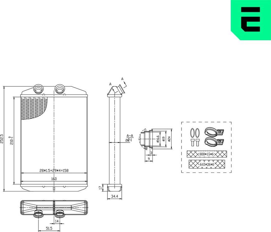 ERA 669209 - Теплообмінник, опалення салону autocars.com.ua