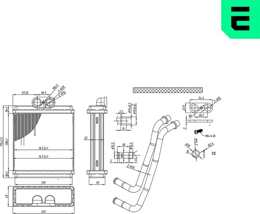 ERA 669211 - Теплообмінник, опалення салону autocars.com.ua