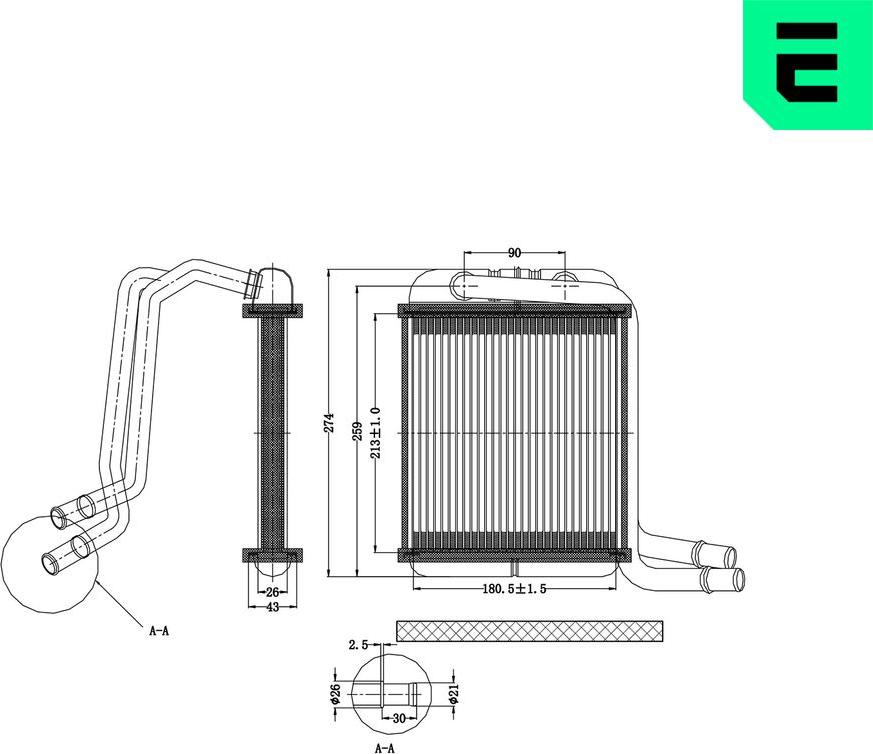 ERA 669218 - Теплообмінник, опалення салону autocars.com.ua