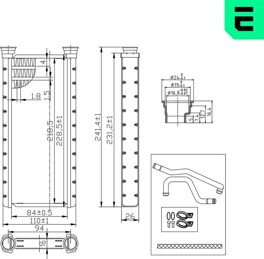 ERA 669219 - Теплообмінник, опалення салону autocars.com.ua