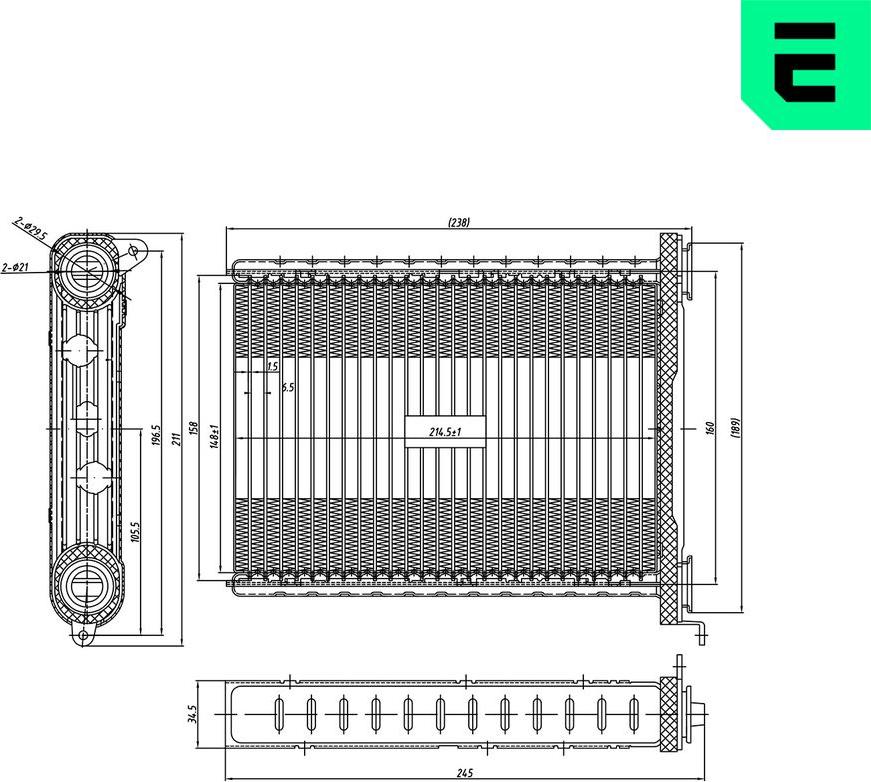 ERA 669229 - Теплообмінник, опалення салону autocars.com.ua