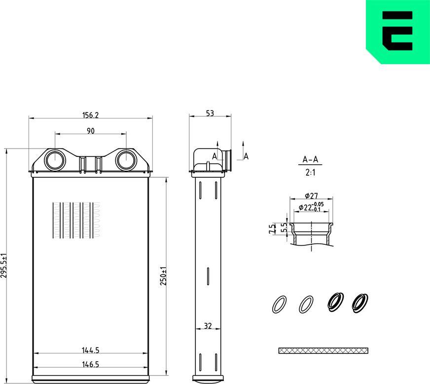 ERA 669236 - Теплообмінник, опалення салону autocars.com.ua