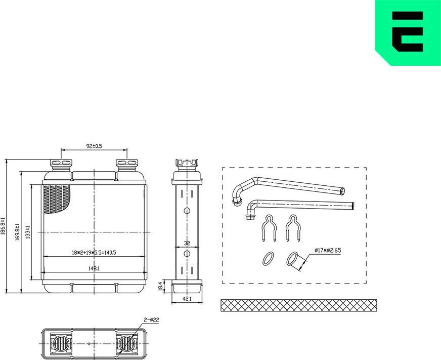 ERA 669243 - Теплообмінник, опалення салону autocars.com.ua