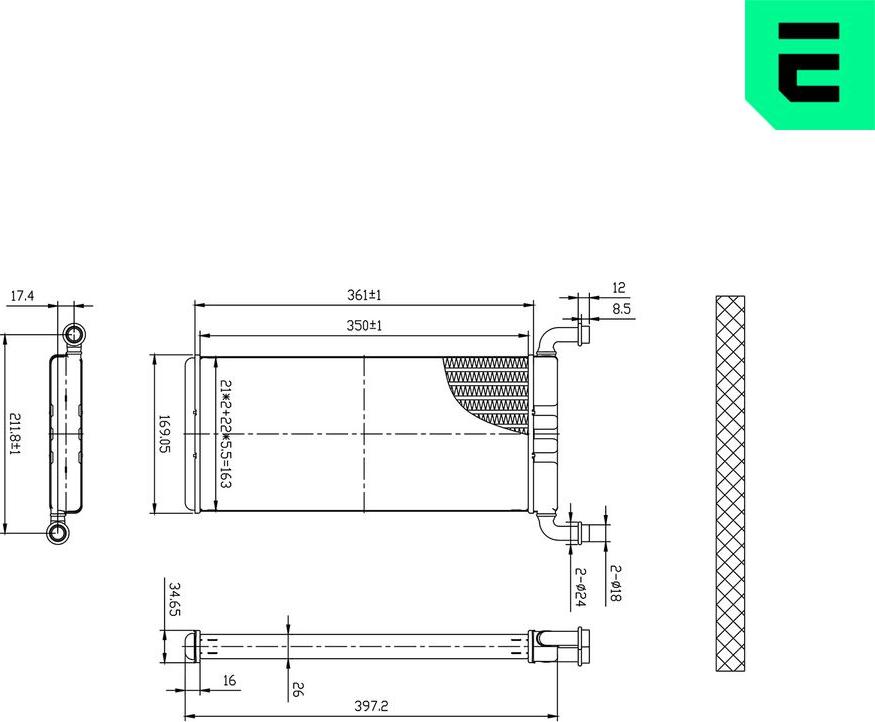 ERA 669248 - Теплообмінник, опалення салону autocars.com.ua