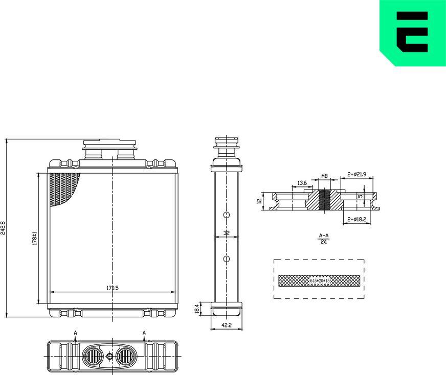 ERA 669249 - Теплообмінник, опалення салону autocars.com.ua
