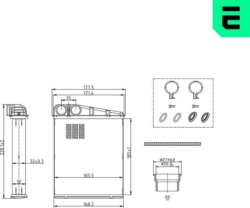 ERA 669574 - Теплообмінник, опалення салону autocars.com.ua