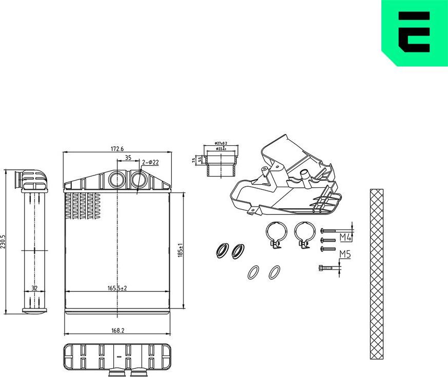 ERA 669575 - Теплообмінник, опалення салону autocars.com.ua