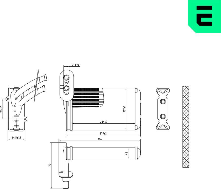 ERA 669579 - Теплообмінник, опалення салону autocars.com.ua