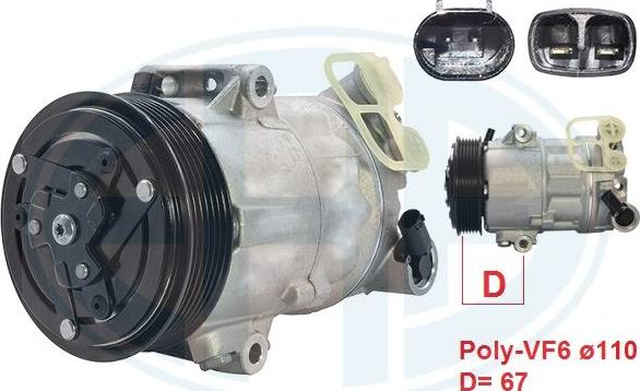 ERA 670092 - Компресор, кондиціонер autocars.com.ua