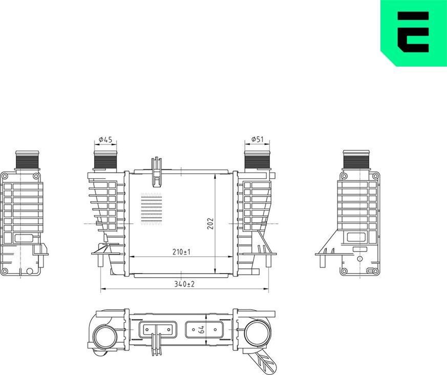 ERA 672068 - Интеркулер autocars.com.ua