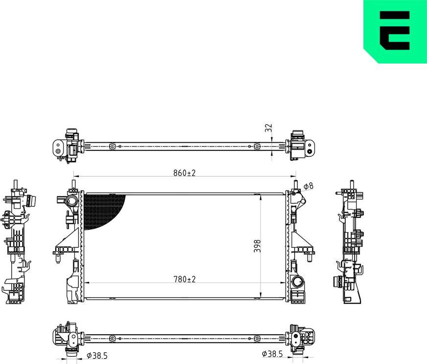 ERA 673005 - Радіатор, охолодження двигуна autocars.com.ua