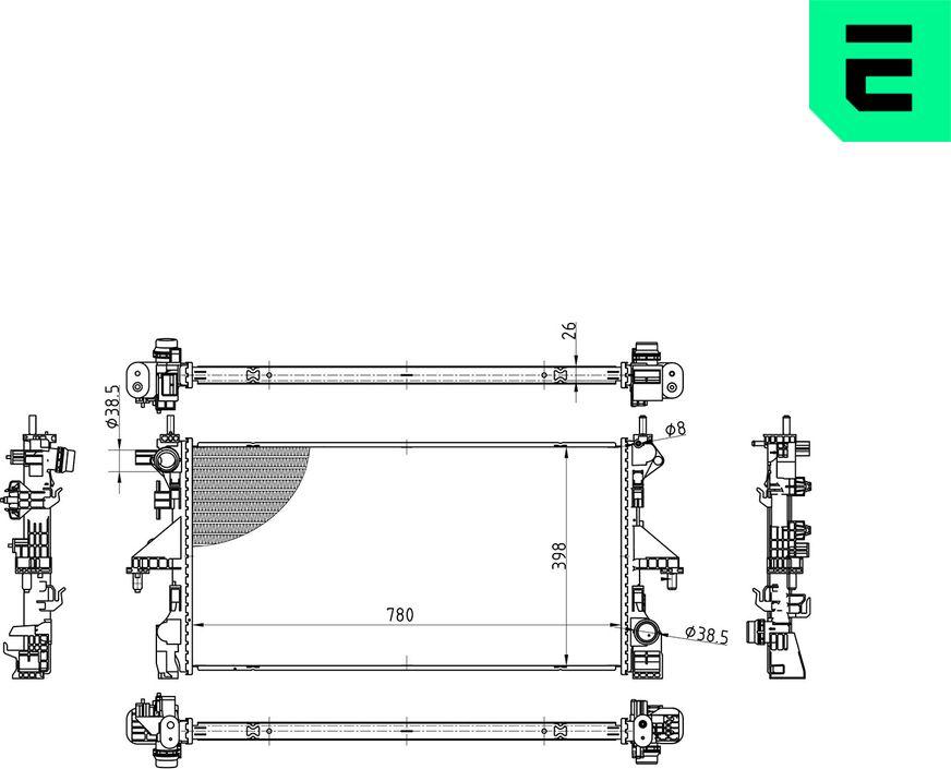 ERA 673006 - Радіатор, охолодження двигуна autocars.com.ua