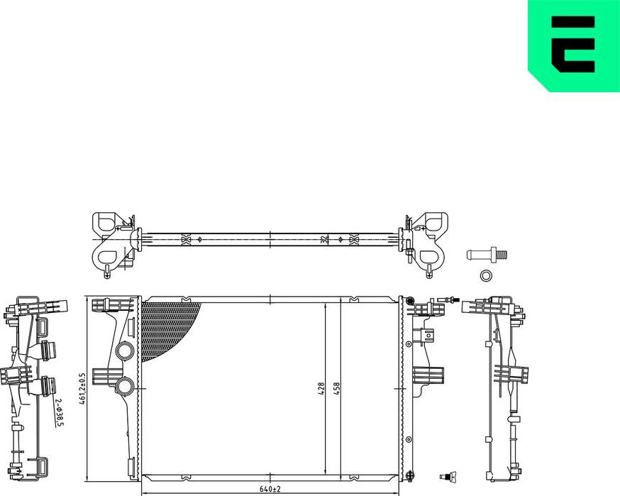 ERA 673009 - Радіатор, охолодження двигуна autocars.com.ua