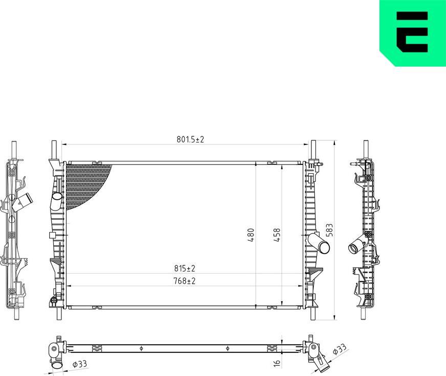 ERA 673010 - Радіатор, охолодження двигуна autocars.com.ua