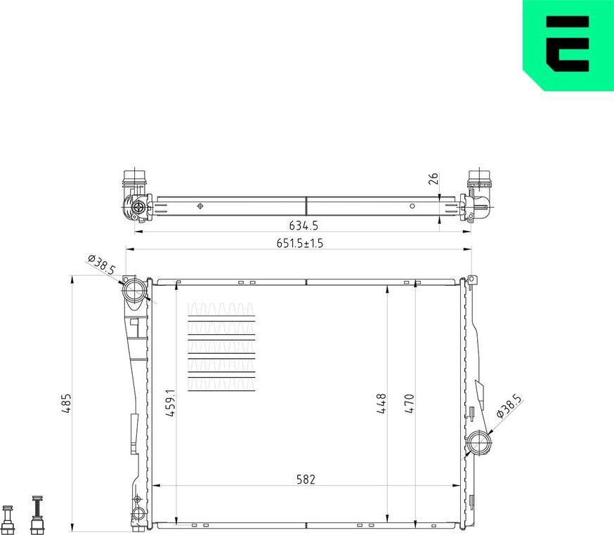 ERA 673015 - Радіатор, охолодження двигуна autocars.com.ua