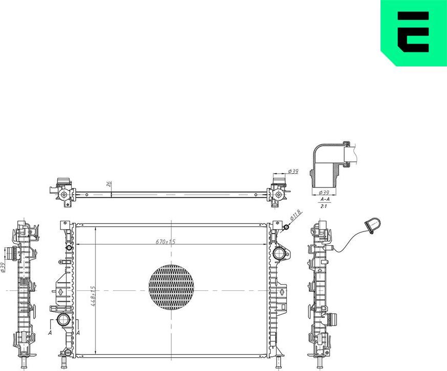 ERA 673016 - Радіатор, охолодження двигуна autocars.com.ua