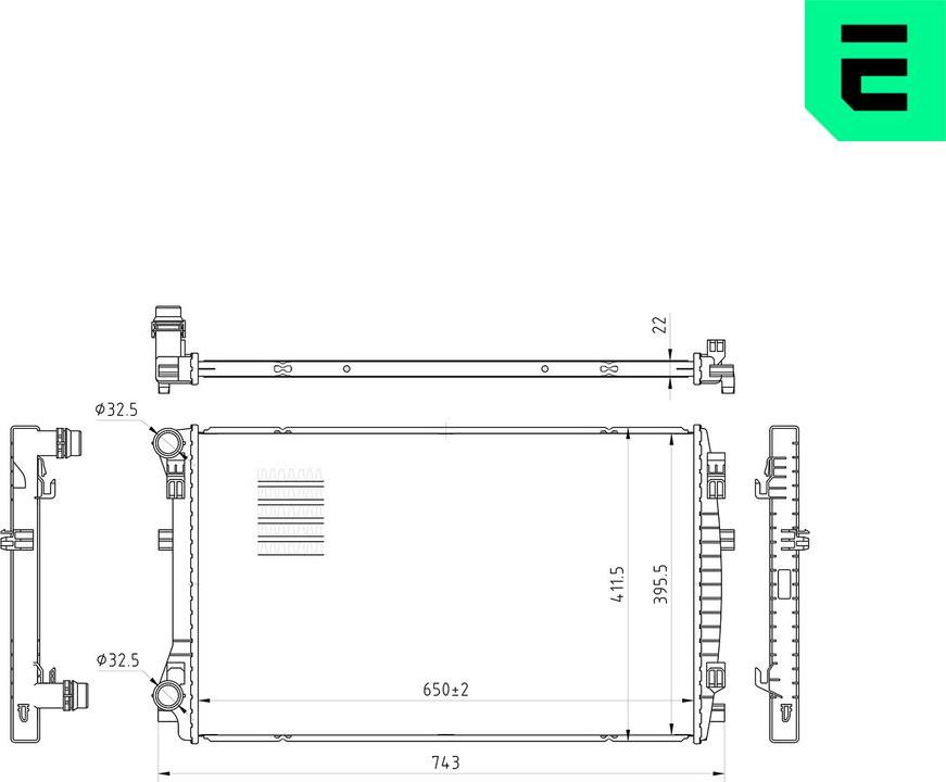 ERA 673020 - Радіатор, охолодження двигуна autocars.com.ua