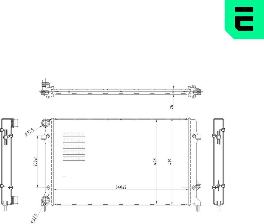 ERA 673021 - Радіатор, охолодження двигуна autocars.com.ua