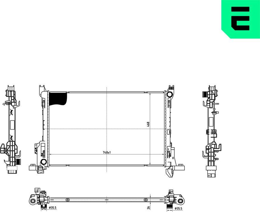 ERA 673024 - Радіатор, охолодження двигуна autocars.com.ua