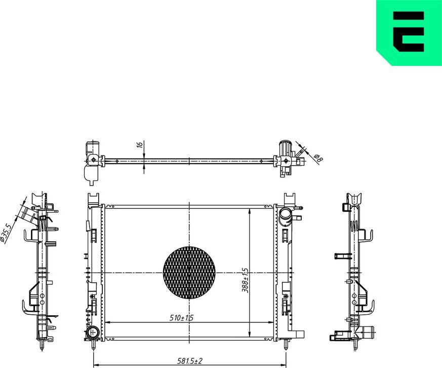ERA 673031 - Радіатор, охолодження двигуна autocars.com.ua