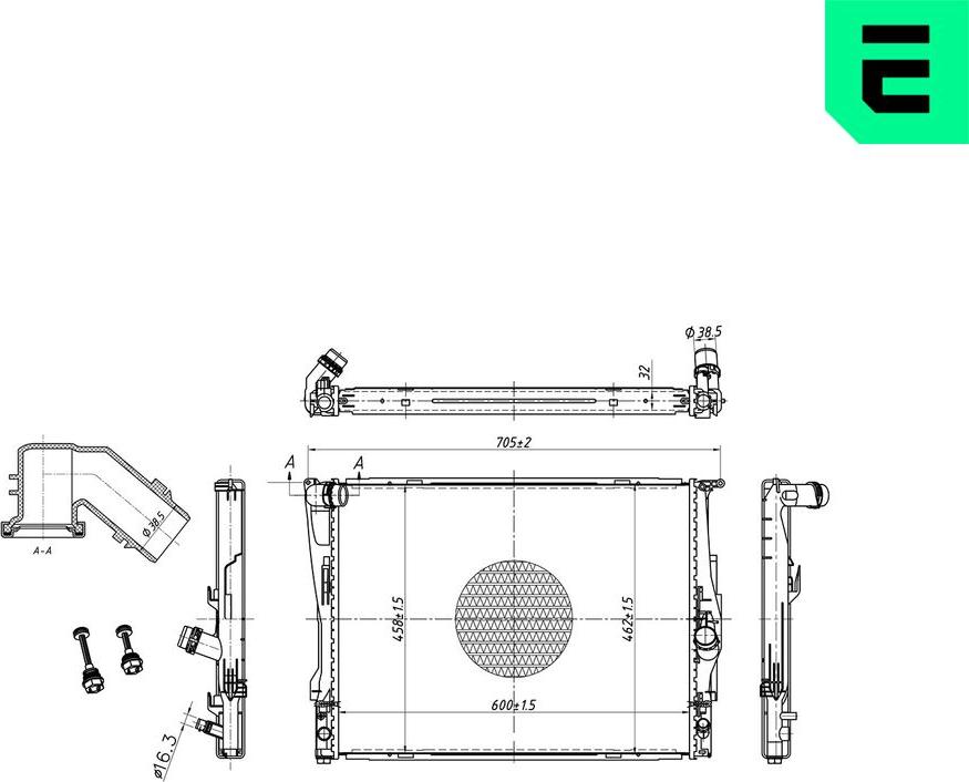 ERA 673047 - Радіатор, охолодження двигуна autocars.com.ua