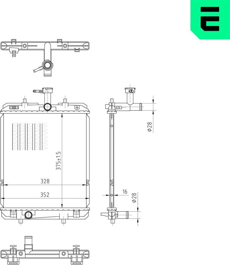 ERA 673048 - Радіатор, охолодження двигуна autocars.com.ua