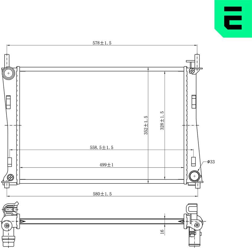 ERA 673054 - Радіатор, охолодження двигуна autocars.com.ua