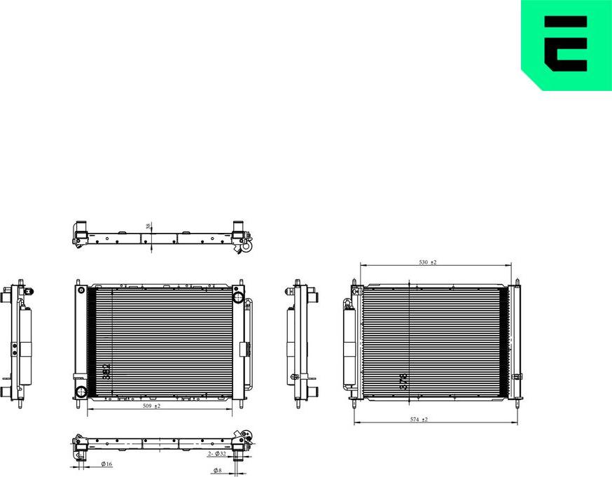 ERA 673057 - Радіатор, охолодження двигуна autocars.com.ua