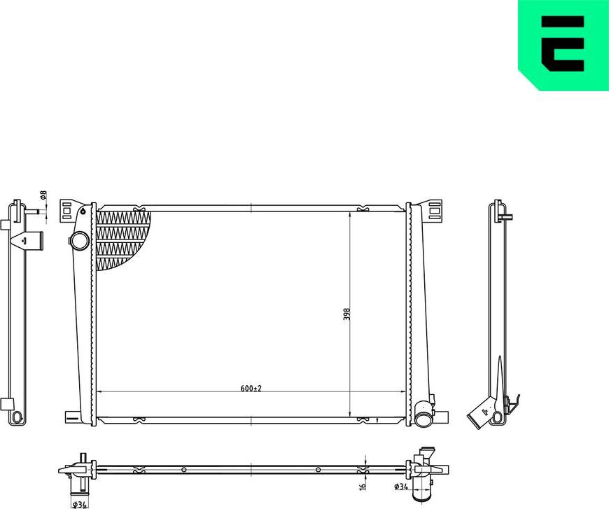 ERA 673063 - Радіатор, охолодження двигуна autocars.com.ua