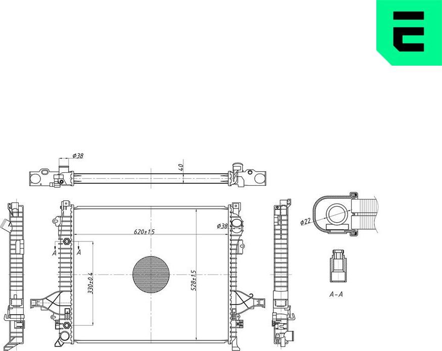 ERA 673069 - Радіатор, охолодження двигуна autocars.com.ua
