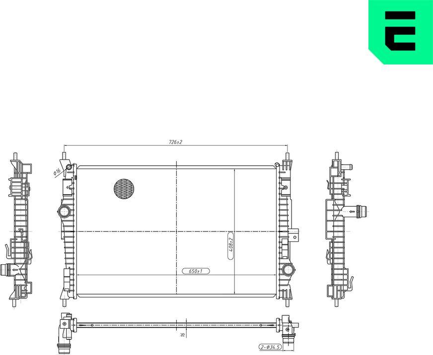 ERA 673074 - Радіатор, охолодження двигуна autocars.com.ua