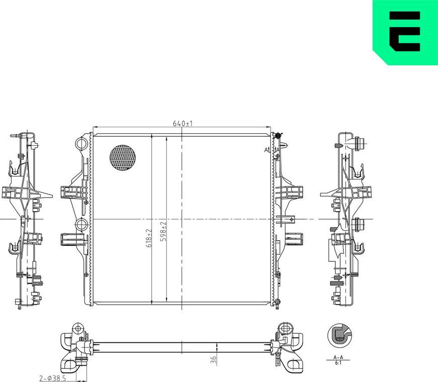 ERA 673076 - Радіатор, охолодження двигуна autocars.com.ua