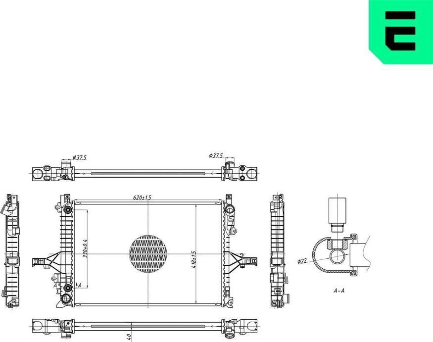 ERA 673078 - Радіатор, охолодження двигуна autocars.com.ua